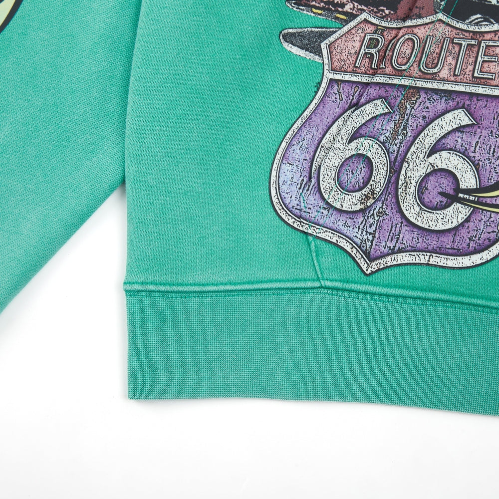 Road Trip Hoodie Sun Fade Wash (Green)